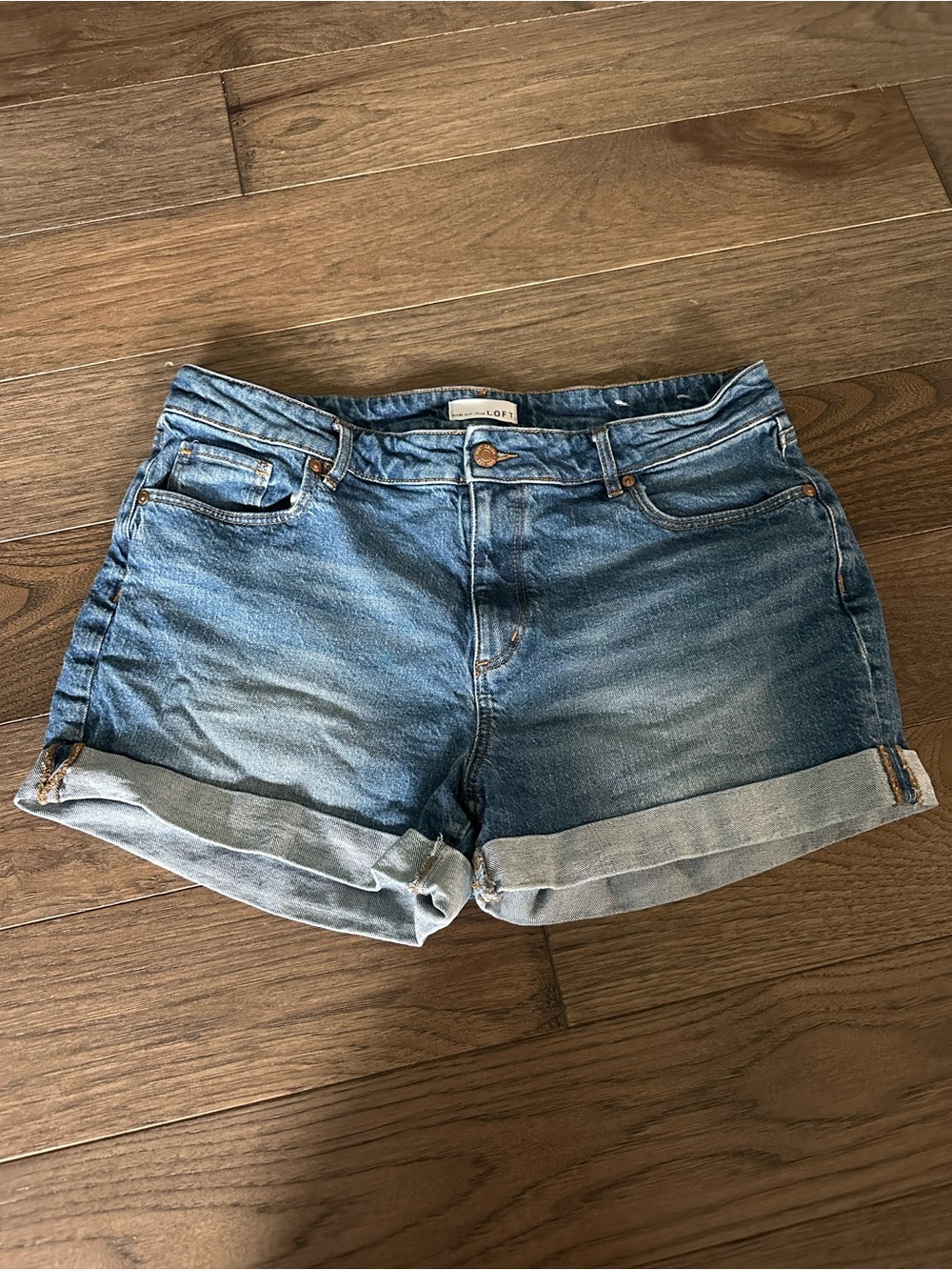 LOFT Denim Roll-Cuff Women’s Shorts - Blue